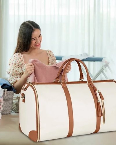 Cream Weekender Bag
