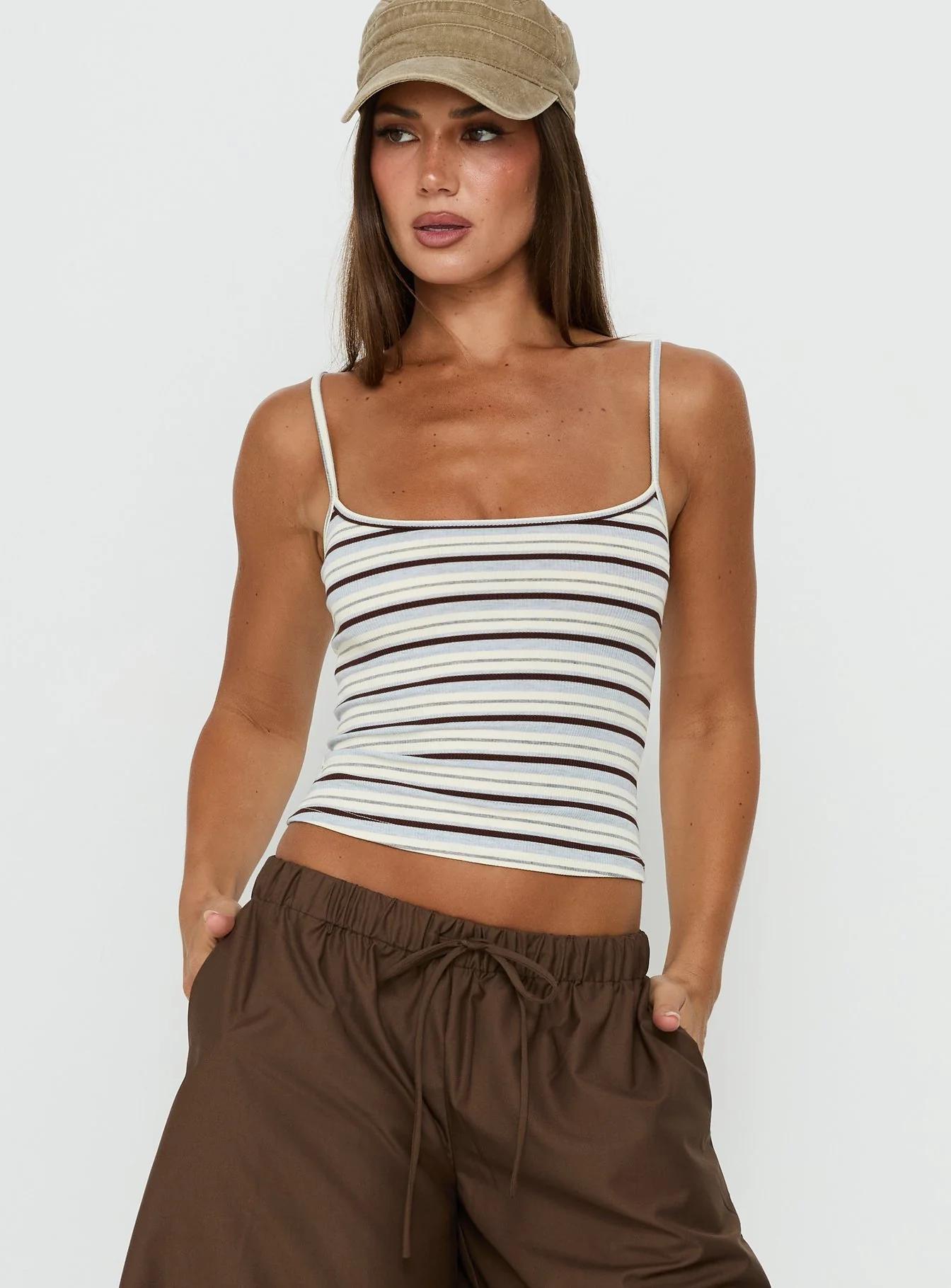 Striped Square-Neck Cami
