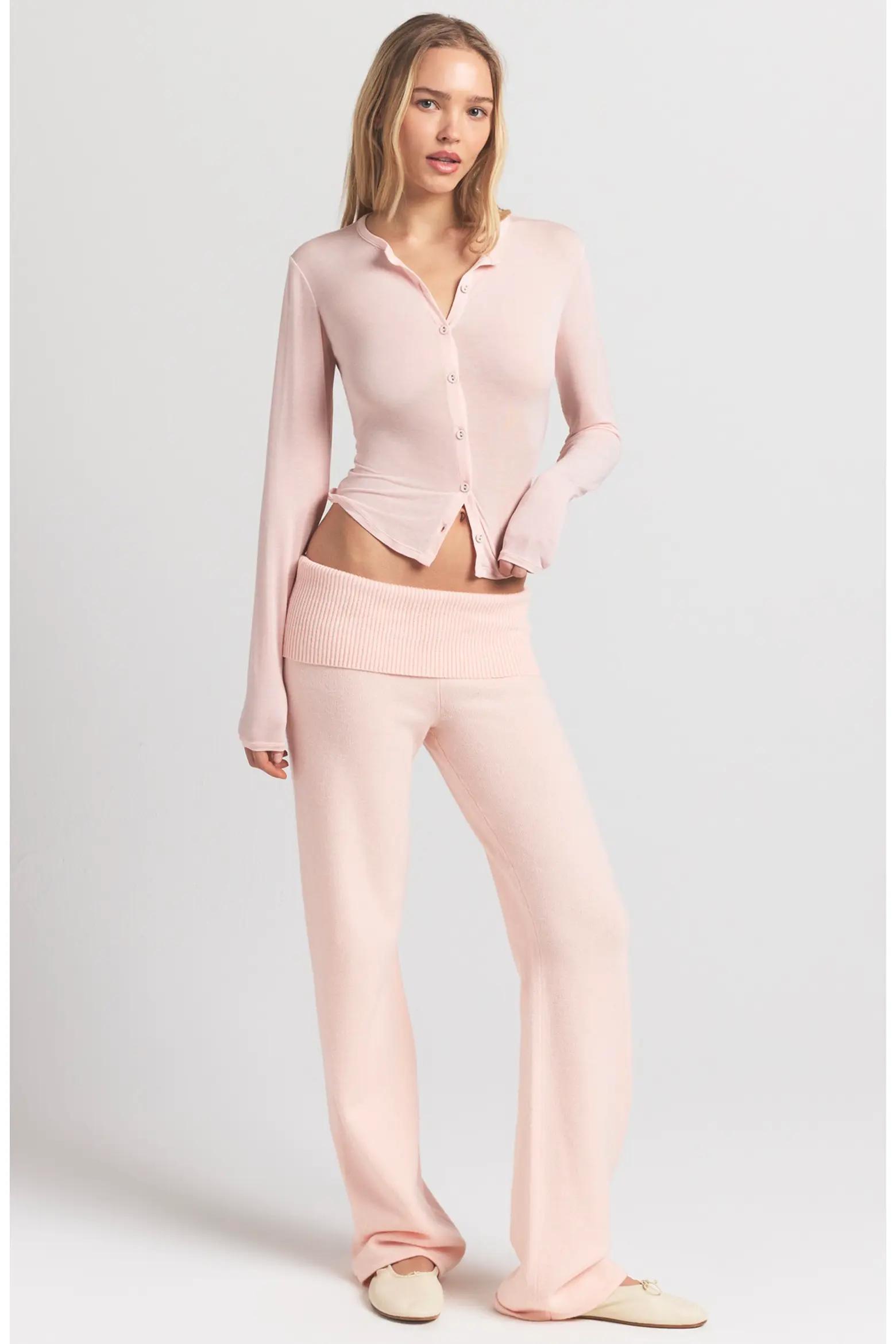 Mauve Knotted Knit Shoulder Wrap