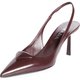 Burgunderrote spitze Slingback-Pumps