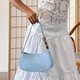Pale Blue Beaded Shoulder Bag