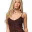 Chocolate Beaded Corset Cami