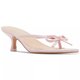Pink Bow Kitten Heel Mule