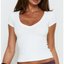 White V-Neck Tee