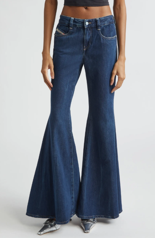Light Wash Flare-Leg Jeans