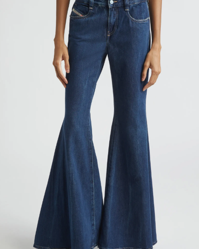 Light Wash Flare-Leg Jeans