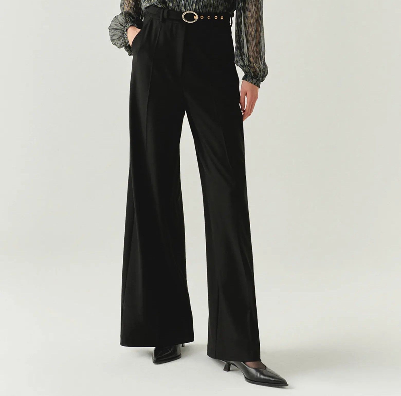Black Wide-Leg Trousers