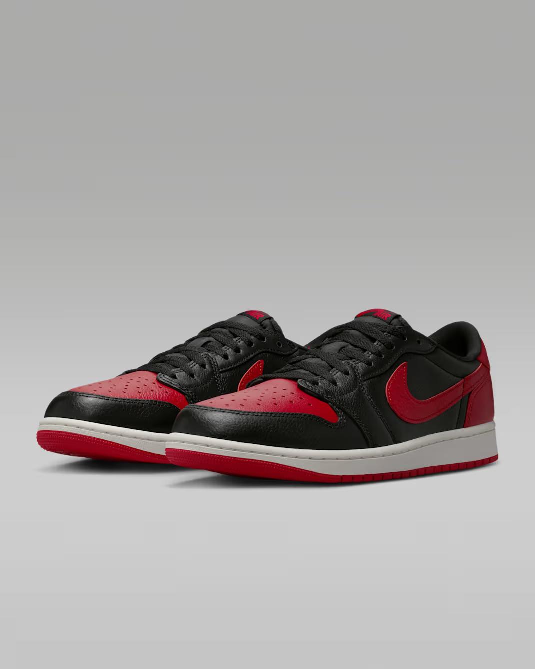 Black and Red Low-Top Sneakers