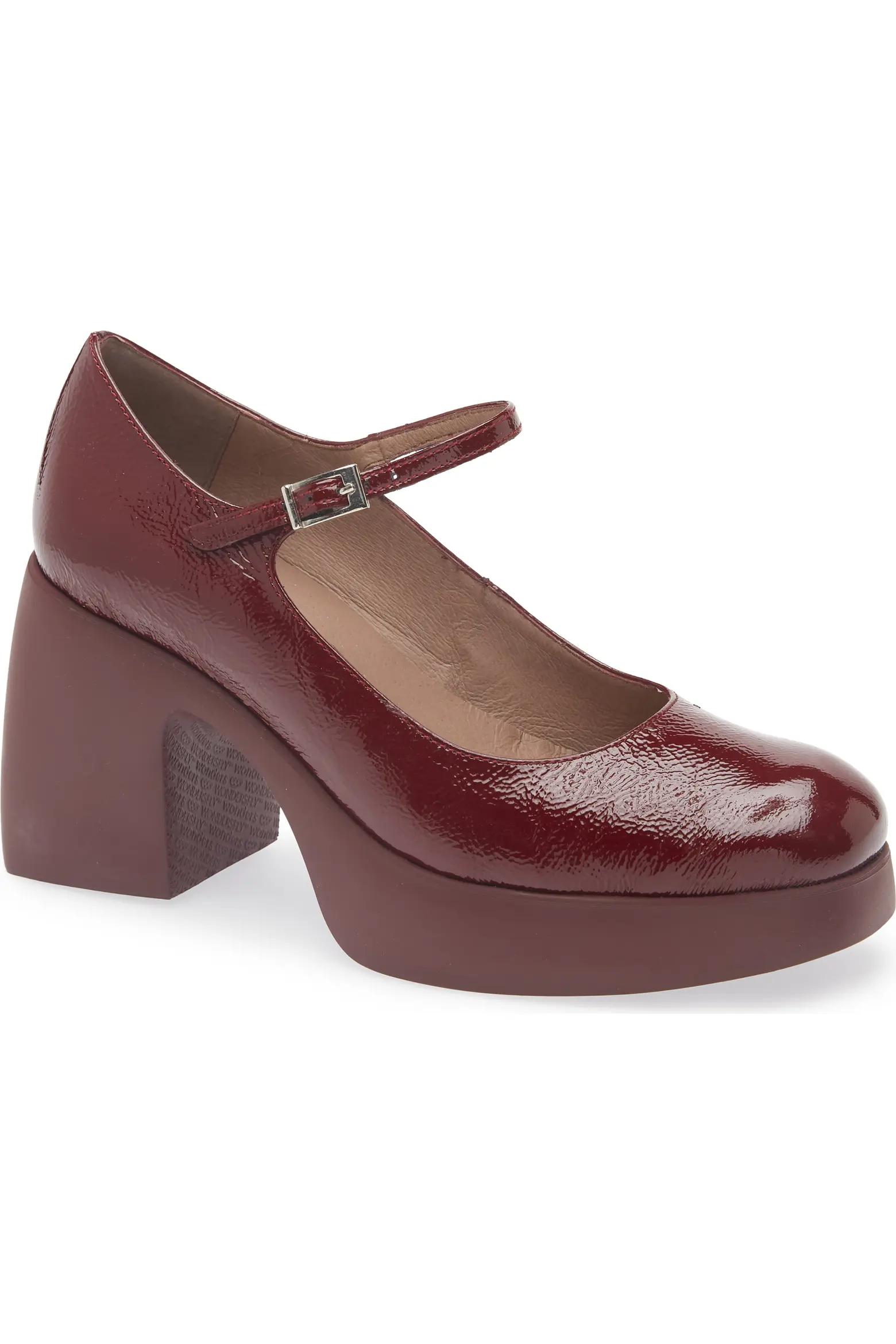 Burgundy Mary Jane Heels