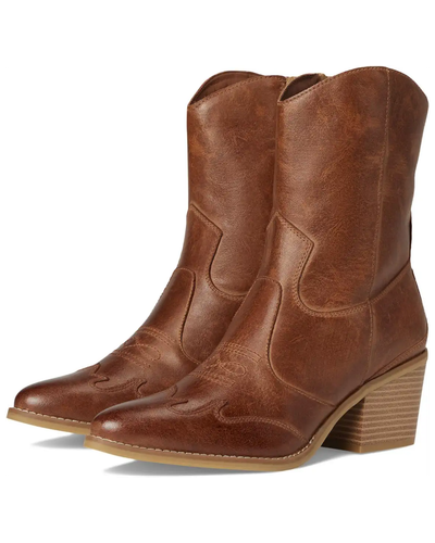 Brown Western Ankle Boots