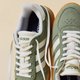 Olive Suede Retro Sneakers