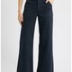 Marineblaue Wide-Leg-Jeans