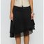Black Layered Midi Skirt