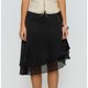 Black Layered Midi Skirt