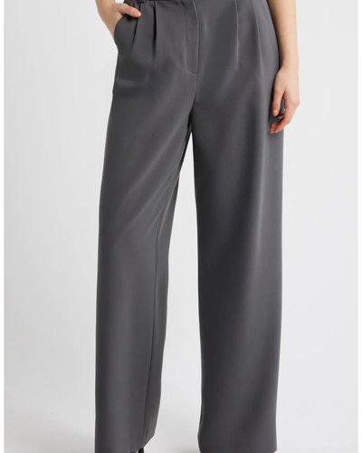 Charcoal Wide-Leg Trousers