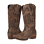 Brown Embroidered Western Boots