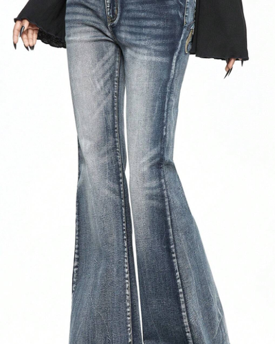 Light Wash Flared Jeans