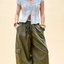 Khaki Cargo Parachute Pants