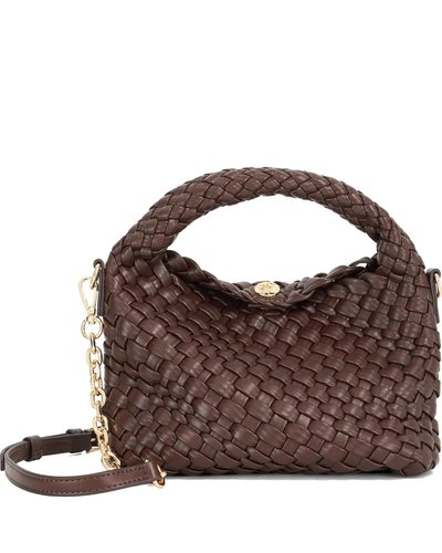 Brown Woven Shoulder Bag