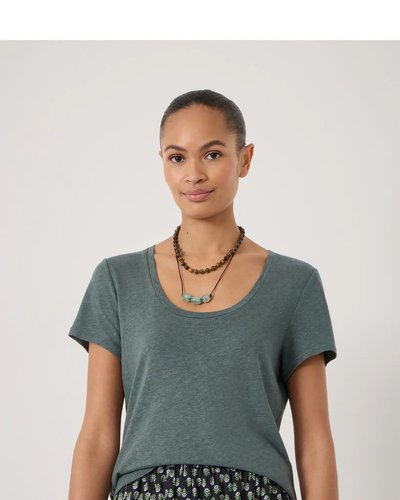 Sage Scoop-Neck Tee