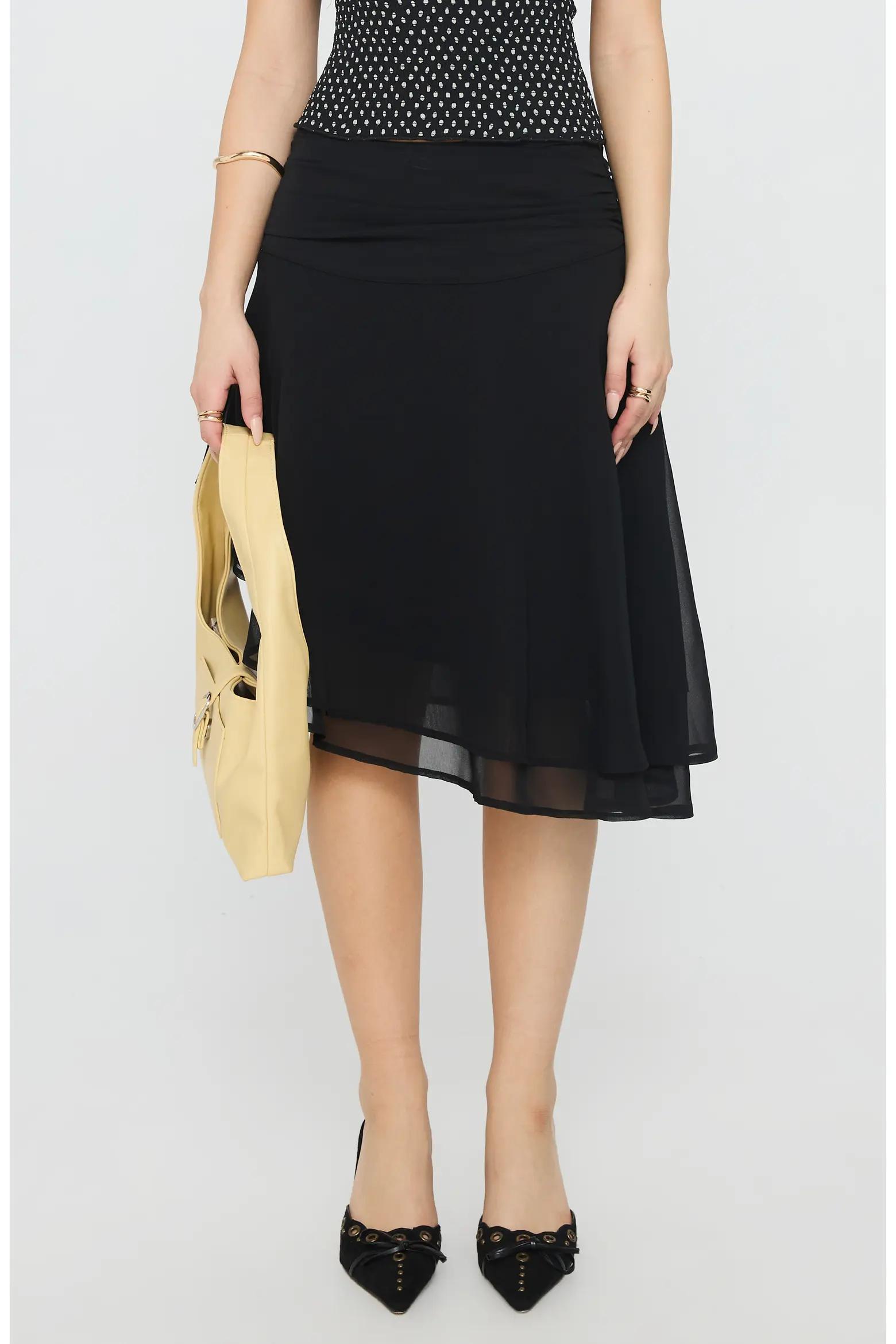 Black Midi Skirt