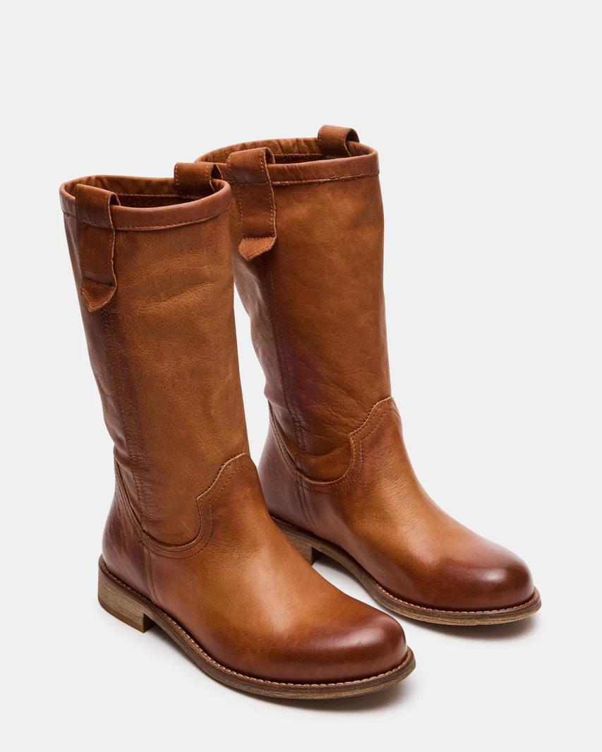 Cognac Leather Boots