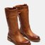 Cognac Leather Boots