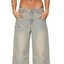 Washed Grey Wide-Leg Jeans