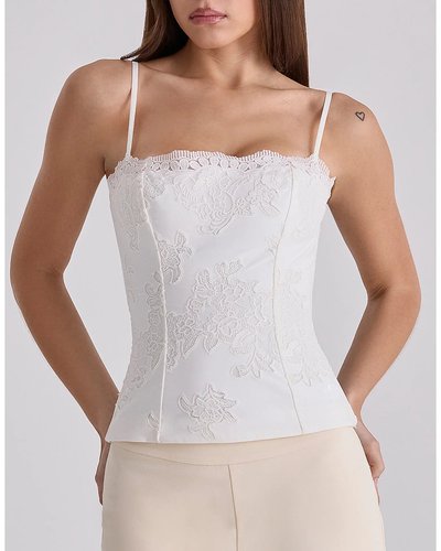 White Lace Corset Top