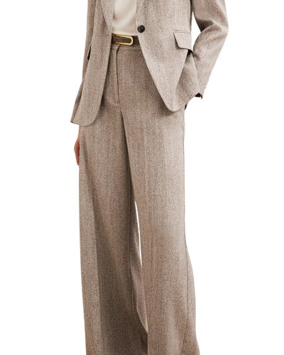 Taupe Pinstripe Trousers