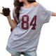 Grey Number Graphic T-Shirt