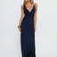 Navy Twist-Front Maxi Dress