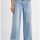Light Wash Wide-Leg Jeans