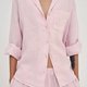 Pink Oversized Linen Shirt