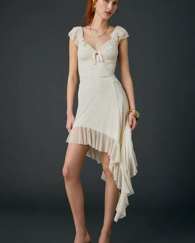 Cream Woven Leather Clutch