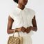 Natural Crochet Flower Tote Bag