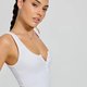 Weißes geripptes Tanktop