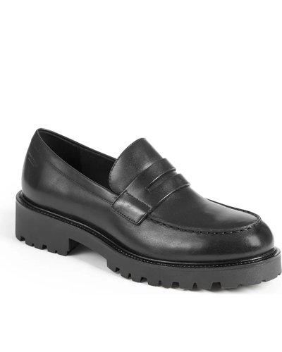 Black Lug-Sole Loafers