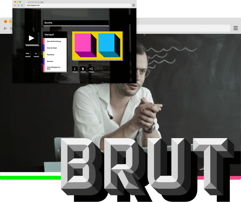 Collage of Brut Interface and Logol