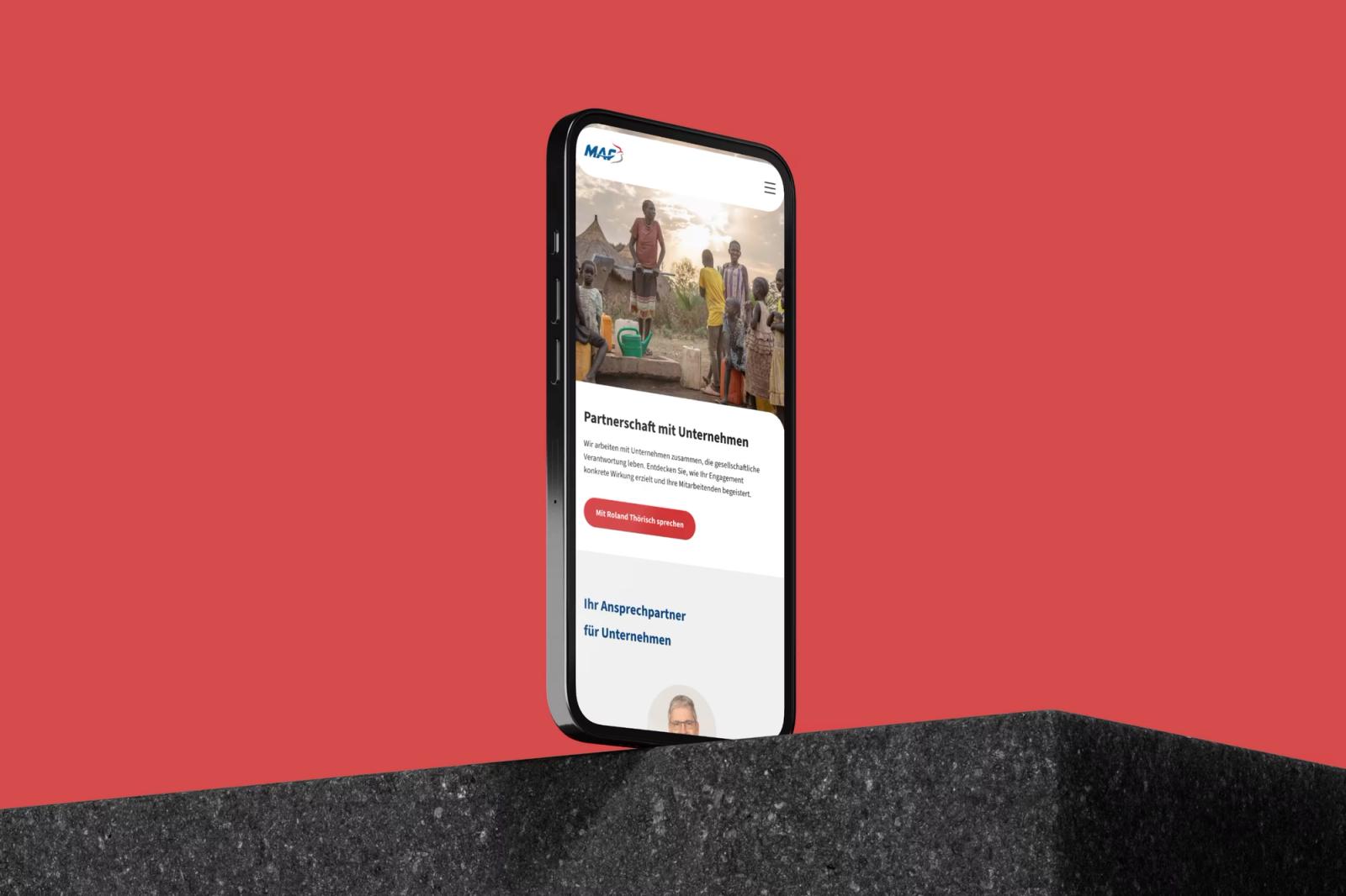 MAF Schweiz Webseite Mobile