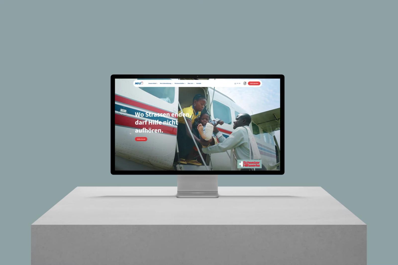 MAF Webseite Desktop Ansicht