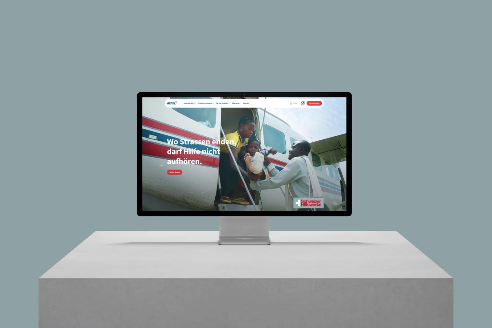 MAF Webseite Desktop Ansicht
