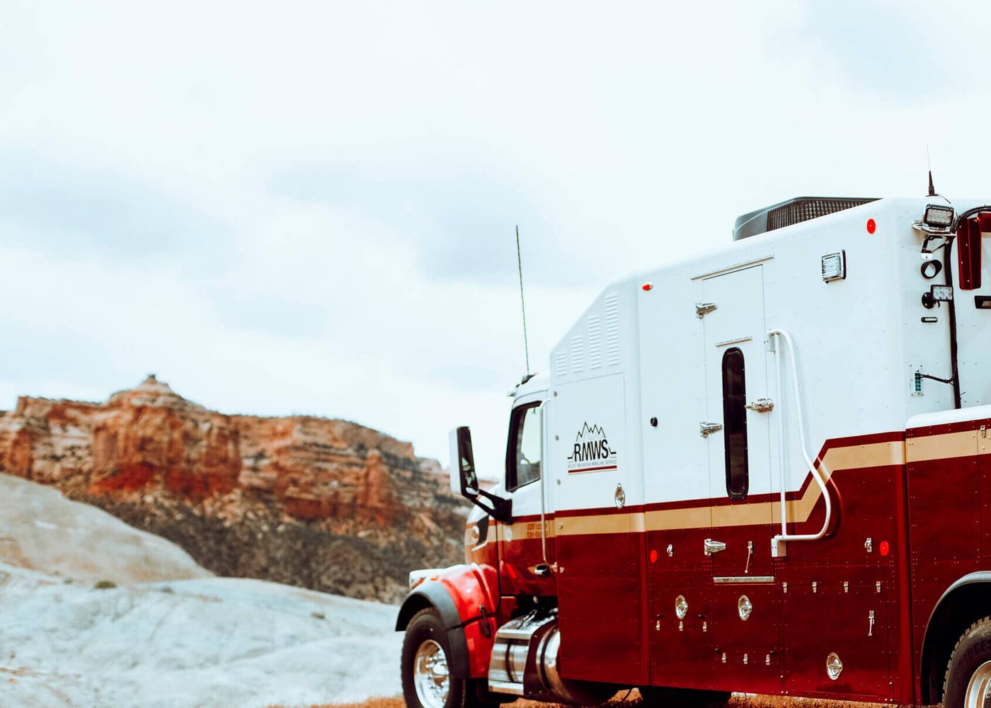 RMWS Truck with Mountains in Distance