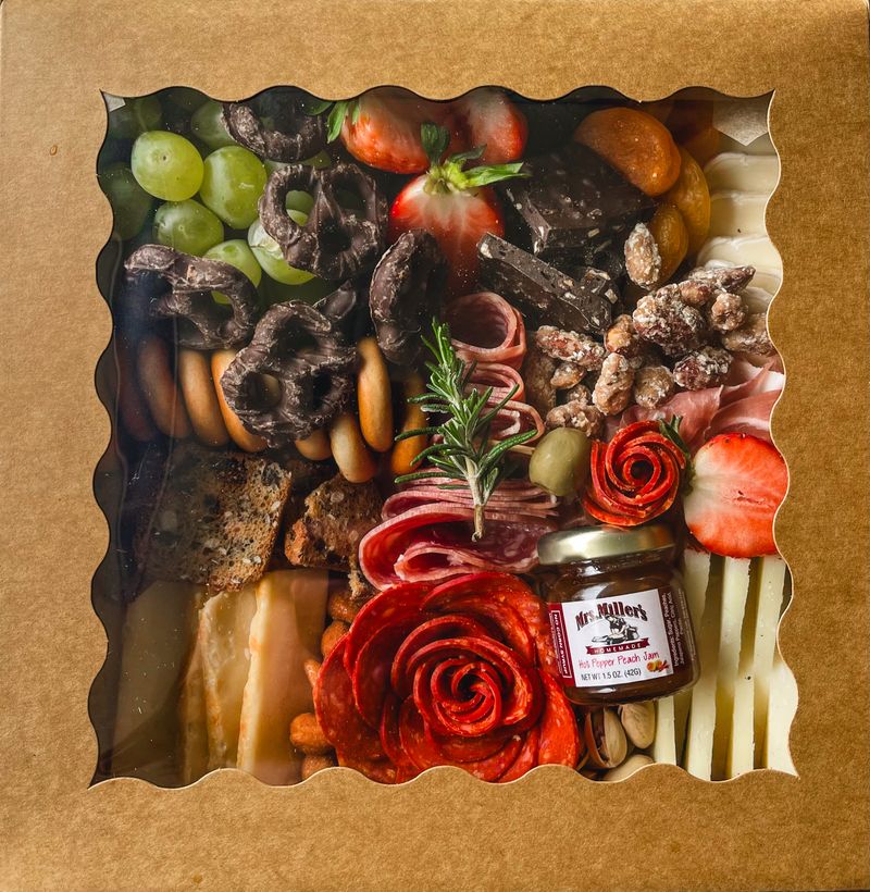 Curated charcuterie box ready for gifting