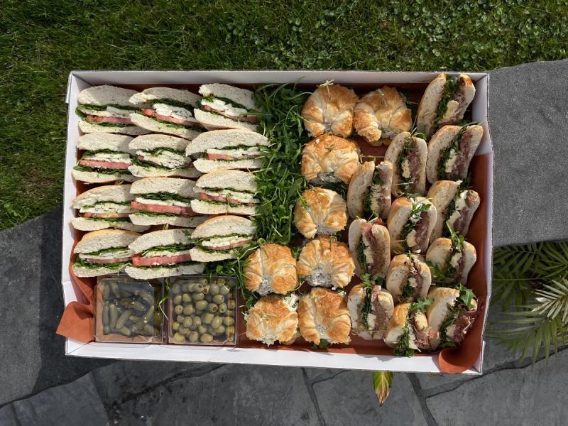 Assortment of mixed sandwiches