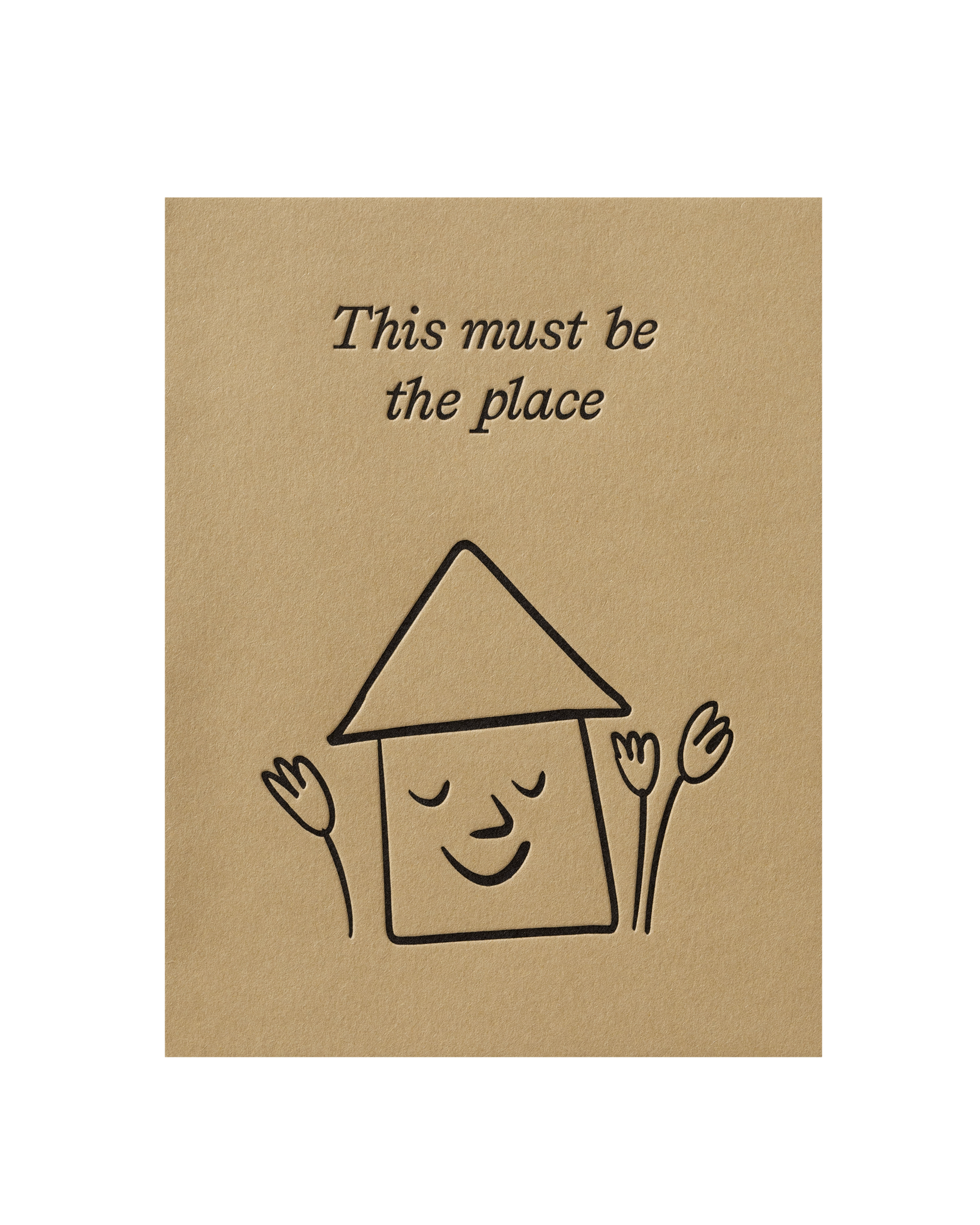Front view of greeting card