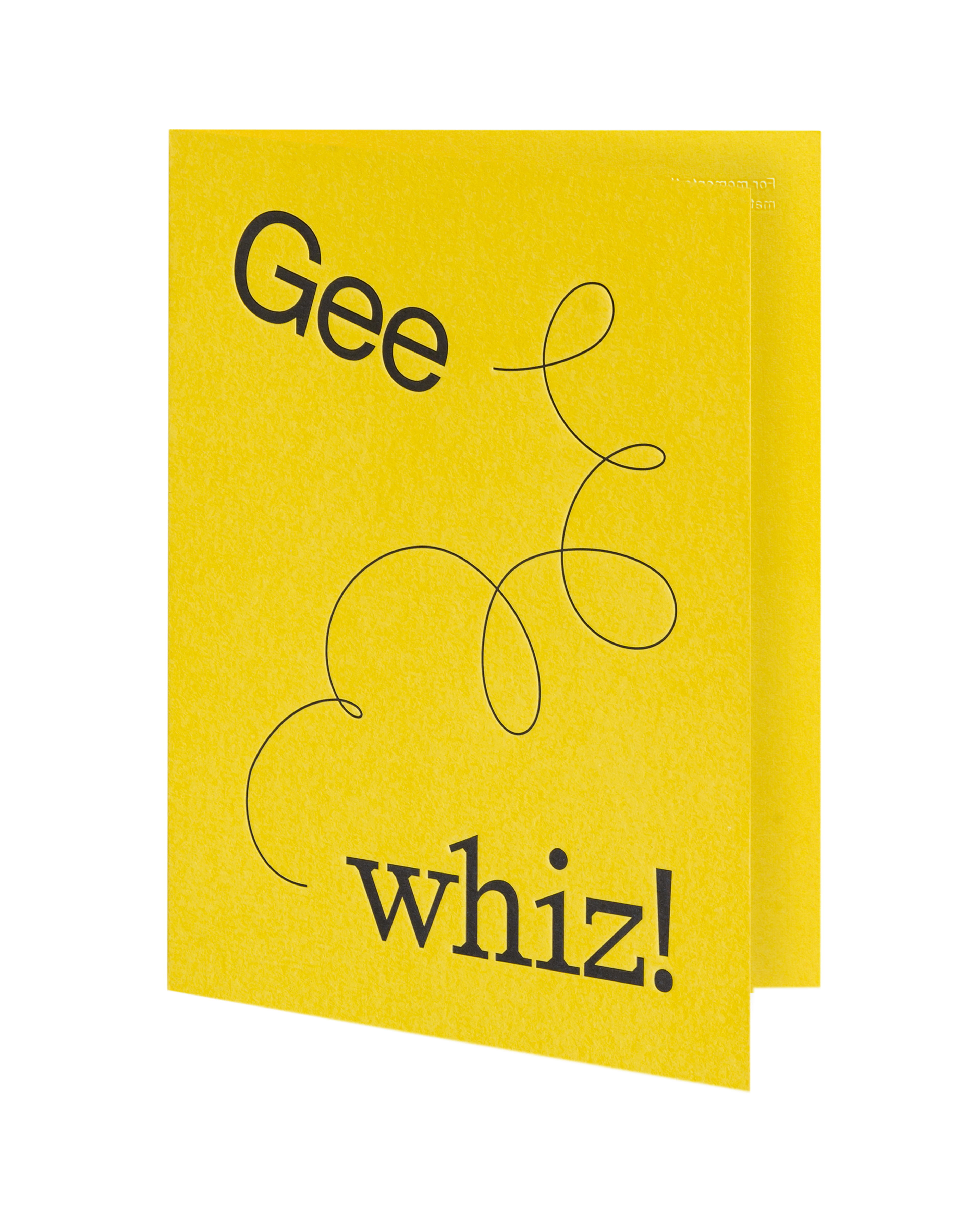 Greeting card slightly ajar