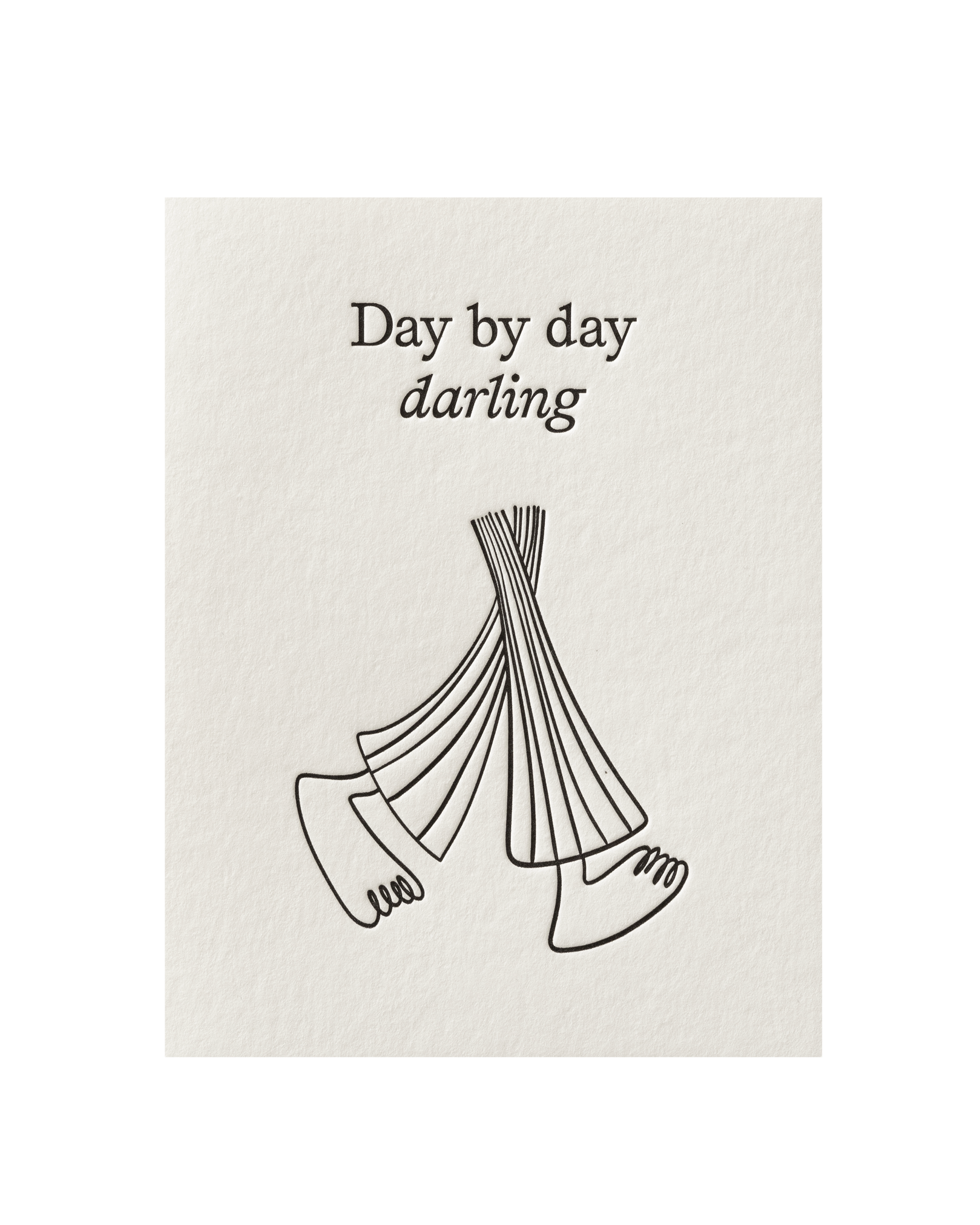 Front view of greeting card