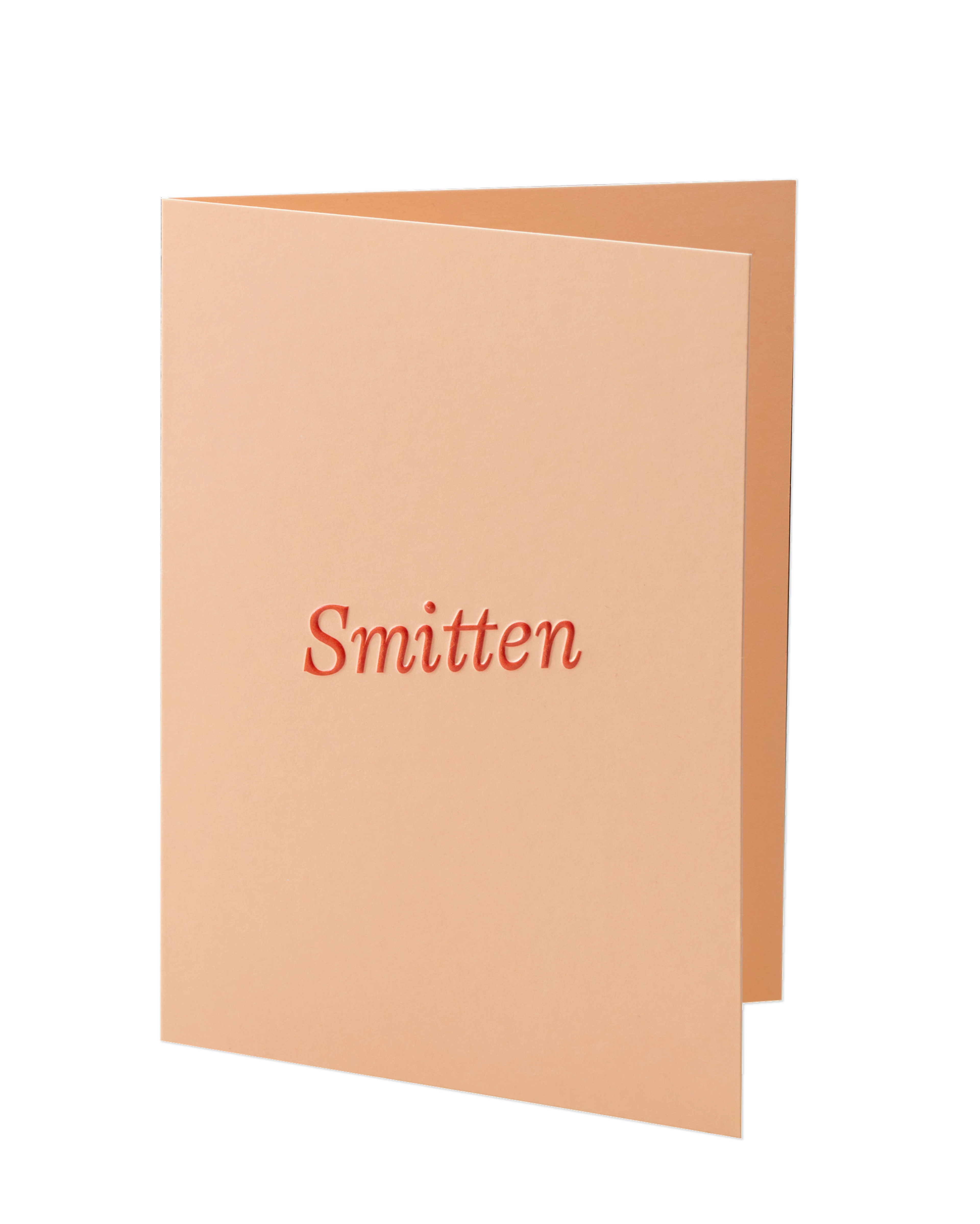 The 'Smitten' card slightly opened