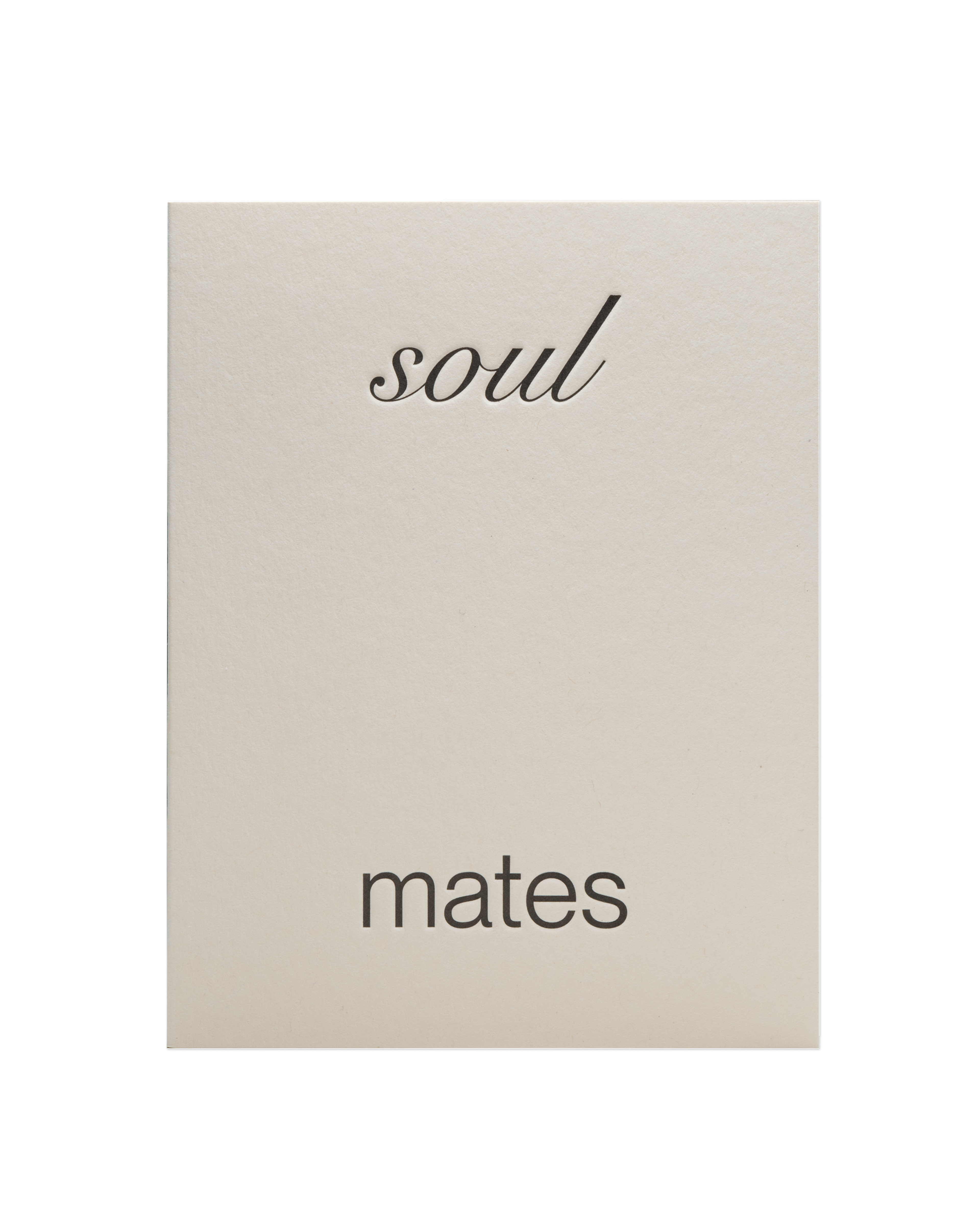 The front of the 'Soul Mates' card